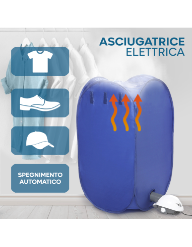 Asciugatrice Elettrica 800W Circolazione Aria...