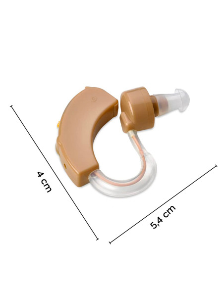Mini Apparecchio Acustico Orecchio Auricolare Amplificatore di Suoni a Batterie