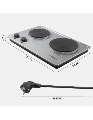 Fornello Elettrico Dictrolux Acciaio Doppia...