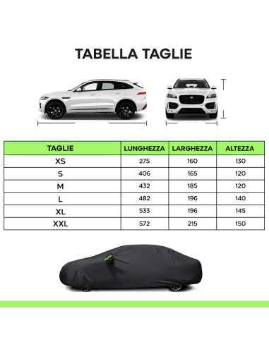 Telo Copriauto Felpato Catarifrangente...