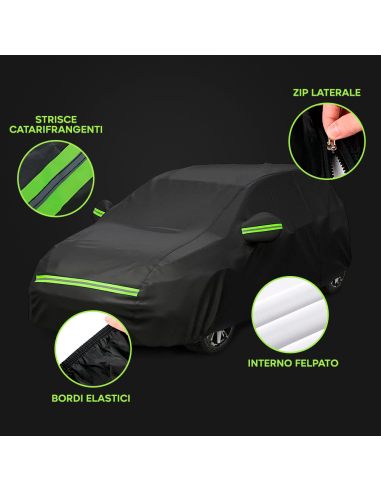 Telo Copriauto Felpato Catarifrangente...