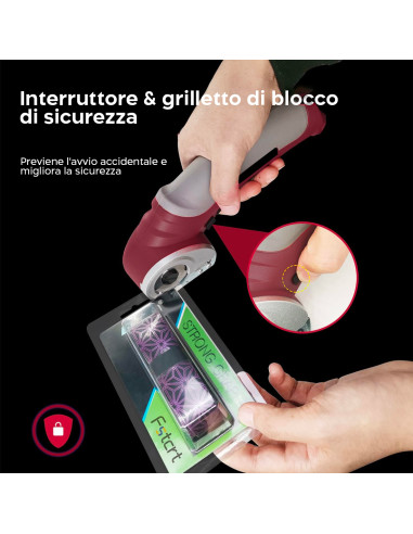 Taglierino Elettrico Cordless 4.2V per Tessuti...