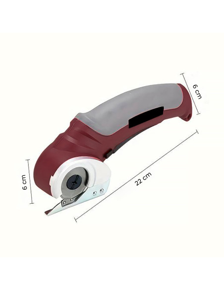 Taglierino Elettrico Cordless 4.2V per Tessuti Ricaricabile Batteria e Valigetta