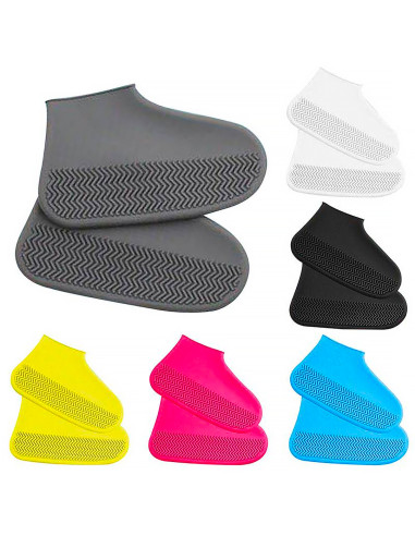 Coppia Copriscarpe in Silicone Impermeabile Antiscivolo Riutilizzabili Lavabili