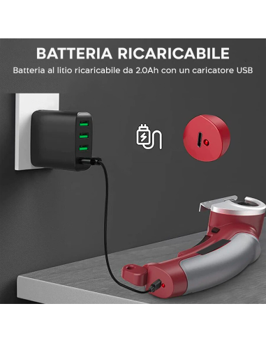 Taglierino Elettrico Cordless 4.2V per Tessuti...