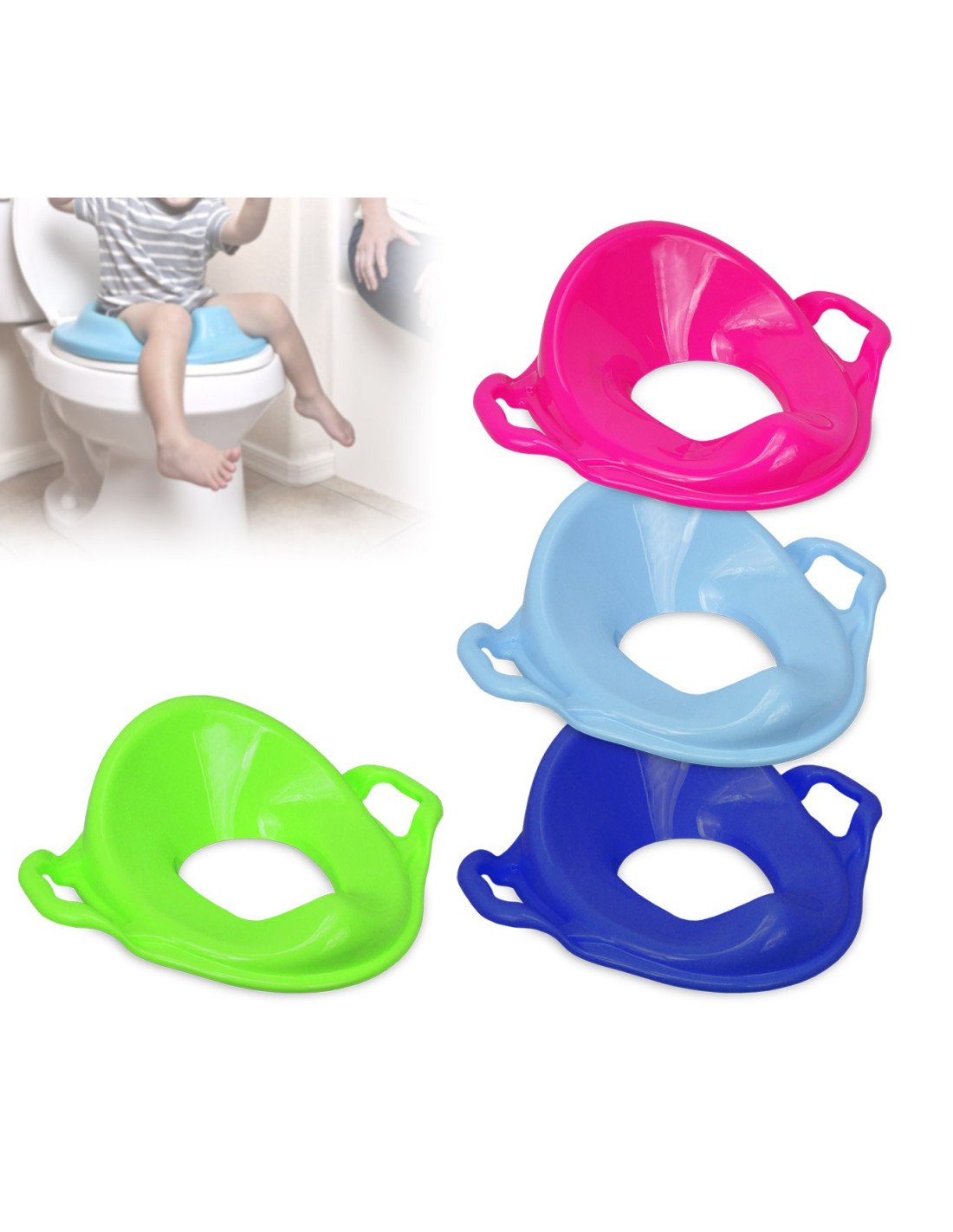 Riduttore per wc bambini ergonomico con schienale alto