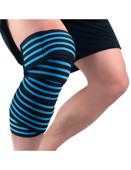 Fascia Ginocchio Tutore Elastico Chiusura a Velcro Regolabile Anti Strappamento
