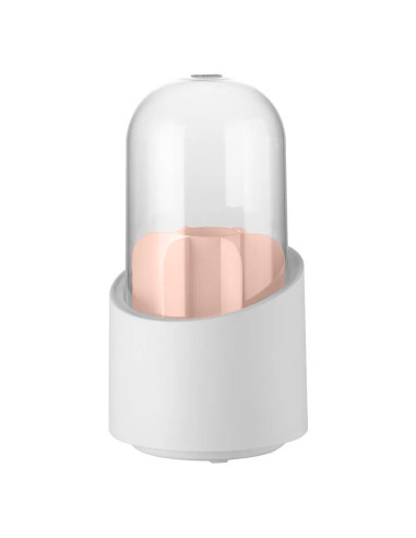 Image of Porta Pennelli Make Up Organizer Trucchi con Coperchio Rotante 360° 7 Scomparti Rosa052