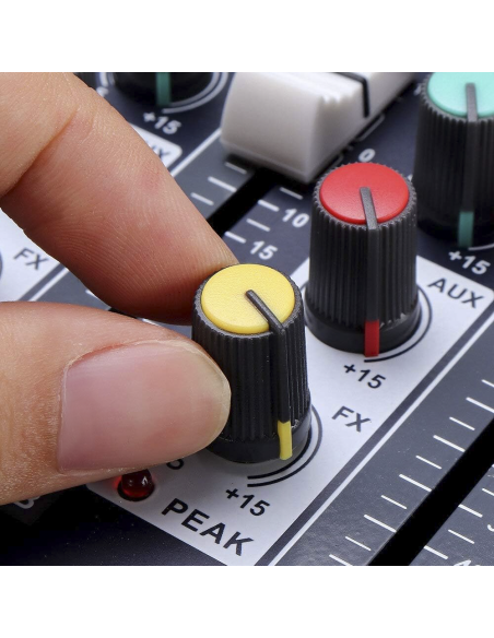 Mixer Audio 7 Canali Professionale Bluetooth Console Alimentazione Phantom 48V