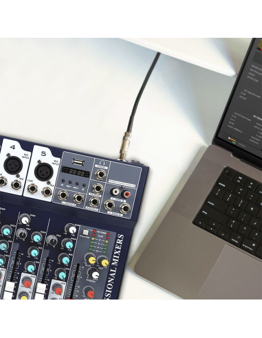 Mixer Audio 7 Canali Professionale Bluetooth...