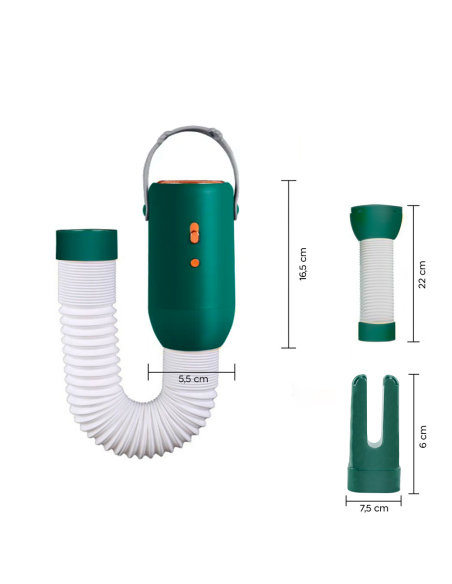 Mini Asciugatrice Elettrica Portatile da Viaggio Essiccatore di Scarpe con Tubo