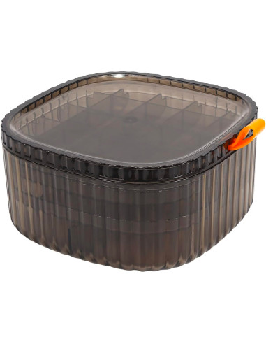 Image of Scatola Organizzatore Porta Gioielli Box Trasparente in Plastica con Scomparti Marrone