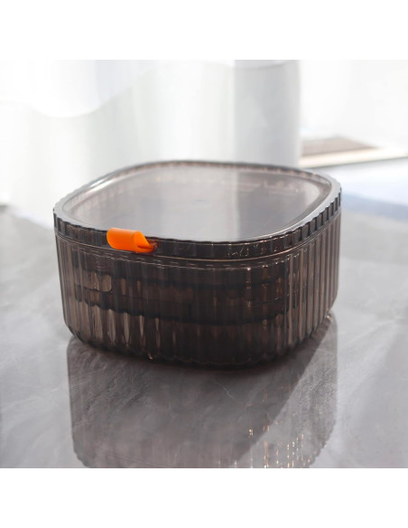 Scatola Organizzatore Porta Gioielli Box Trasparente in Plastica con Scomparti