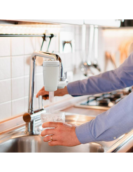 Filtro Purificatore di Acqua Rubinetto Anti Calcare Carbone Attivo Cucina Bagno