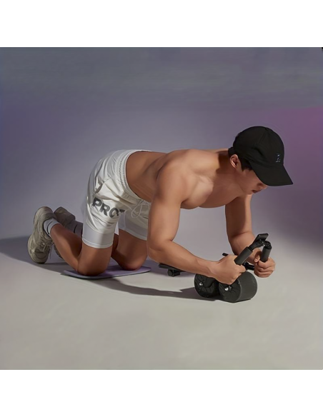 Rullo Automatico per Esercizi Addominali AB Roller con Rimbalzo Automatico