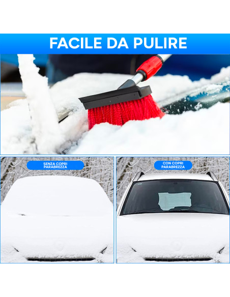 Copri Parabrezza Copertura Auto Protezione da sole e Neve 200x80cm Universale