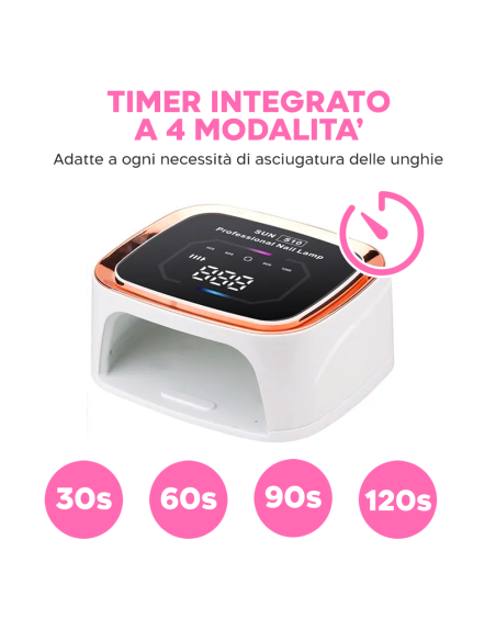 Lampada 36 LED per Unghie Ricaricabile Asciugatura Smalto Gel Nail Art Manicure