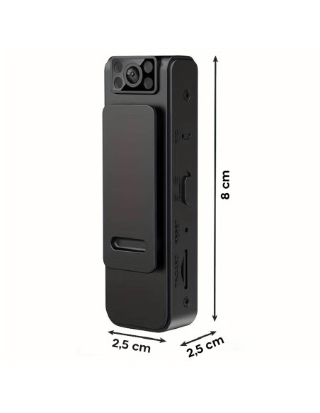 Mini Videocamera Portatile Wireless 1080HD Visione Notturna con Clip e Magnete