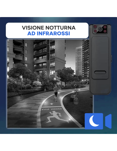 Mini Videocamera Portatile Wireless 1080HD Visione Notturna con Clip e Magnete