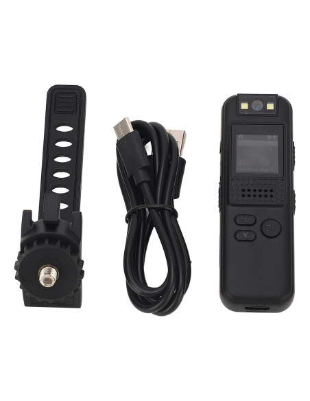 Mini Videocamera Audio Portatile Schermo Full HD Visione Notturna Clip sul Retro