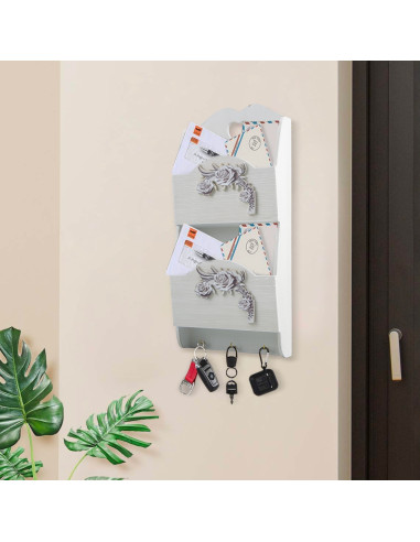 Portalettere in Legno da Parete 2 Posti...