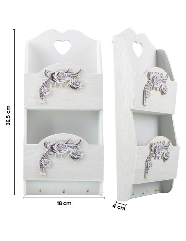 Portalettere in Legno da Parete 2 Posti...