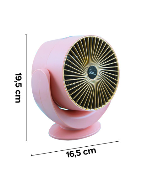 Mini Termoventilatore Elettrico 900W Stufa Scrivania da Tavolo con Inclinazione