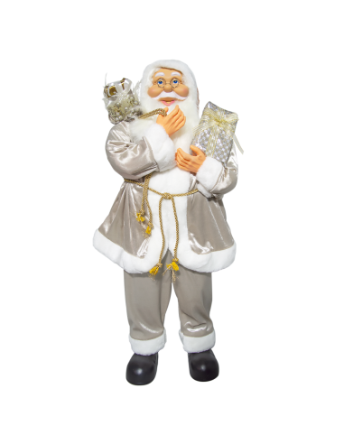 Image of Babbo Natale Abito Rosa Glitter 144291 Decorazione 110H cm Mini Lucciole e Suoni