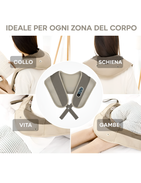 Massaggiatore Cervicale Elettrico Collo e Spalle Scialle Massaggio Intelligente