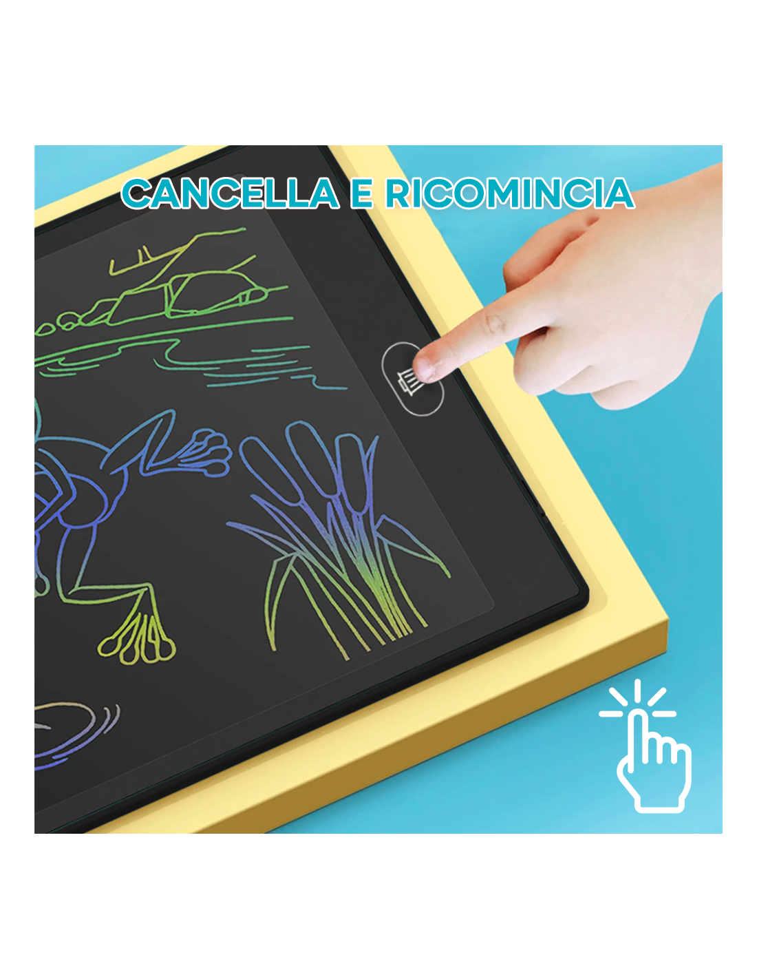 Lavagna Elettronica LCD 12 Tavoletta Grafica Scrittura Cancellabile per  Bambini