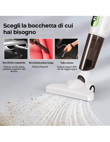 Aspirapolvere Senza Fili Portatile...
