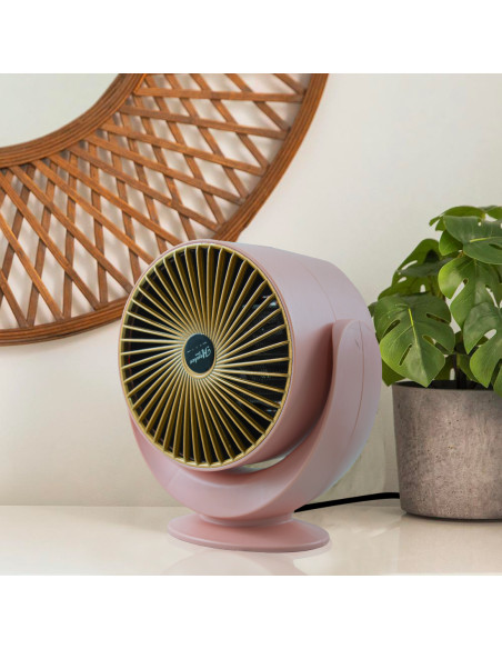 Mini Termoventilatore Elettrico 900W Stufa Scrivania da Tavolo con Inclinazione