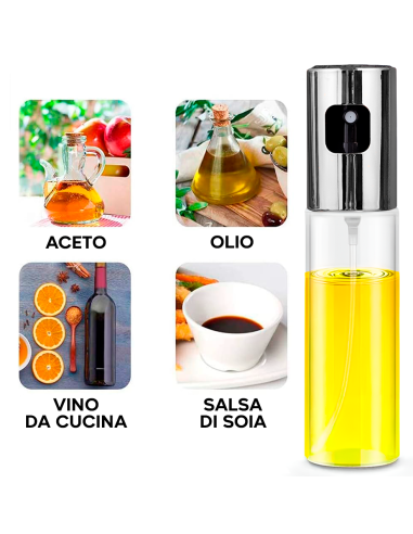 Dispenser Olio Spray Nebulizzatore 100ml Vetro...