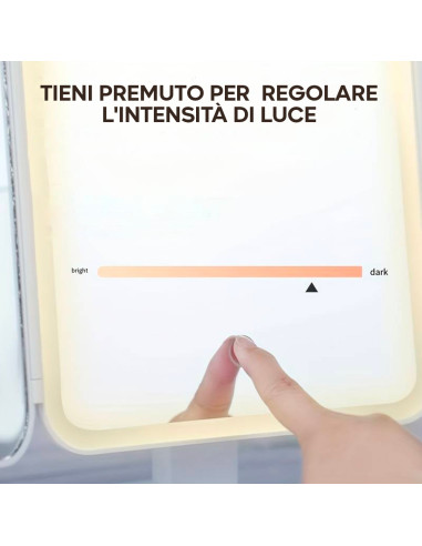 Specchio Cosmetico LED Make UP Ricaricabile...