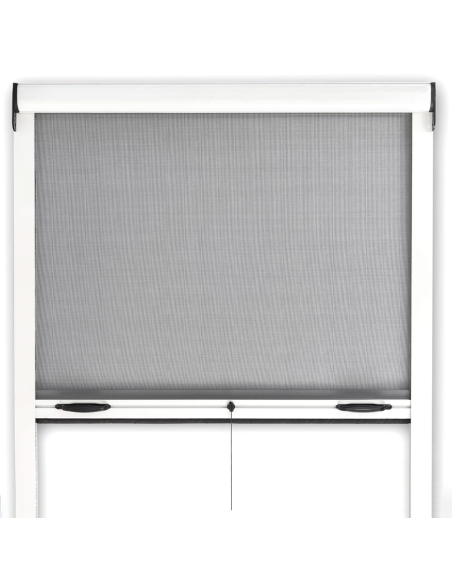 Zanzariera a Rullo 140X170 Riducibile Kit per Finestra con Telaio in Alluminio