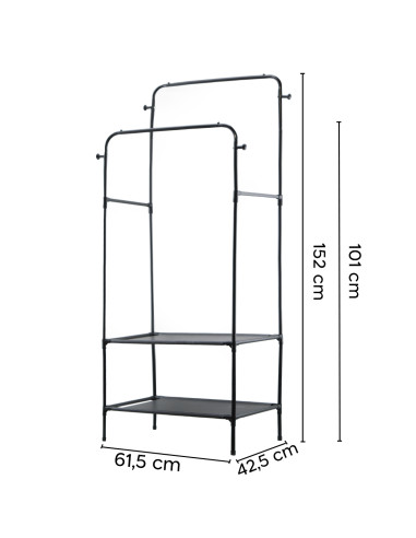 Scaffale Multifunzione Scarpiera Appendiabiti e...
