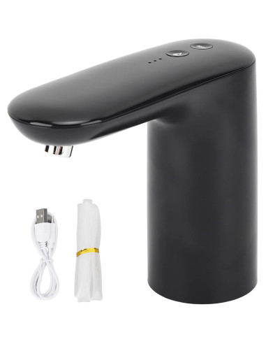 Dispenser Rubinetto Elettrico Erogatore Acqua Ricaricabile Pompa per Barili Nero
