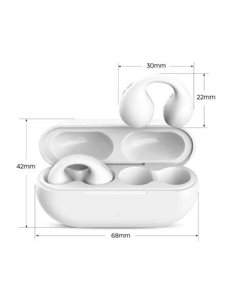 Auricolari Wireless Bluetooth Ricaricabili Conduzione Ossea a Clip per Orecchio
