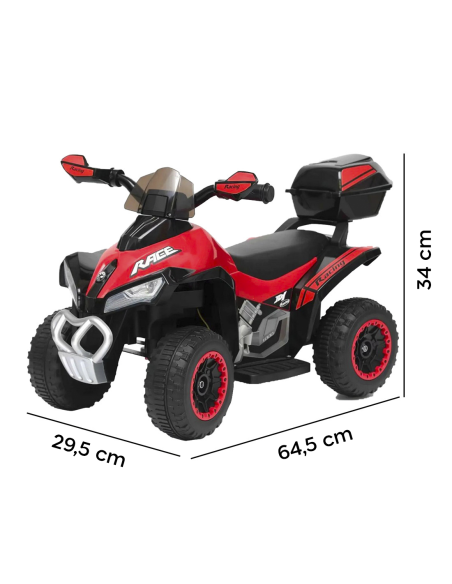 Mini Quad Elettrico per Bambini Deluxe LT928 6V Luci Suoni Bauletto Portaoggetti