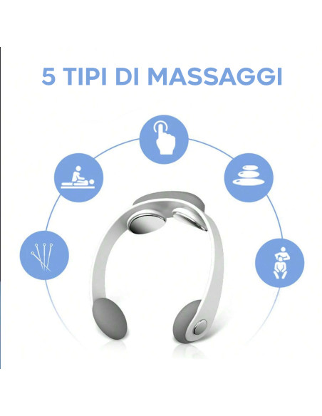Massaggiatore Scaldacollo Ricaricabile USB Temperatura Regolabile per Cervicale