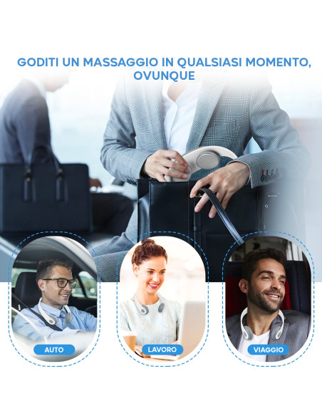 Massaggiatore Scaldacollo Ricaricabile USB Temperatura Regolabile per Cervicale