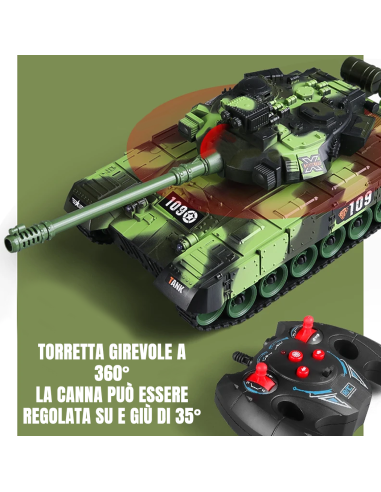 Carro Armato Telecomandato Giocattolo per...