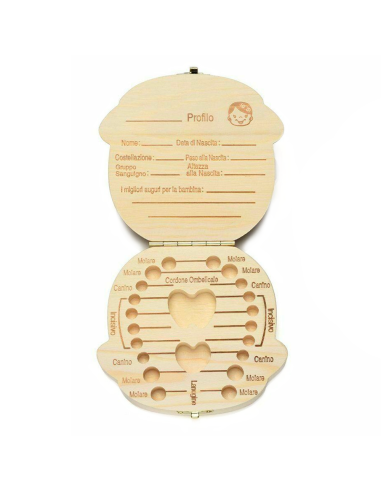 Cofanetto in legno 4221 porta dentini da latte...