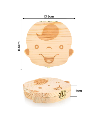 Cofanetto in legno 4221 porta dentini da latte...