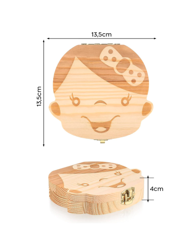 Cofanetto in legno 4221 porta dentini da latte...