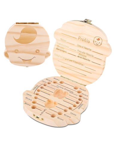 Cofanetto in legno 4221 porta dentini da latte...