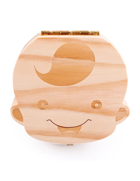 Cofanetto in legno 4221 porta dentini da latte per maschietto e femminuccia