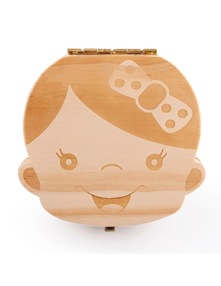 Cofanetto in legno 4221 porta dentini da latte per maschietto e femminuccia