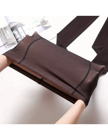 Collant Donna Effetto Trasparente in Pile 180 Den Calzamaglia Termica Invernale