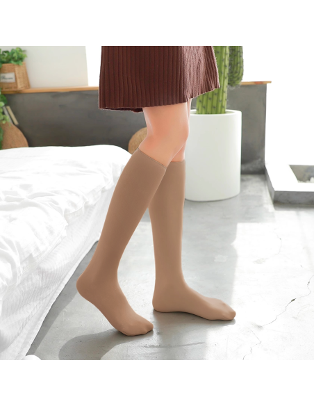 Kit 2pz Coppia Calzini Termici Invernali Gambaletto Unisex Caldi Taglia Unica